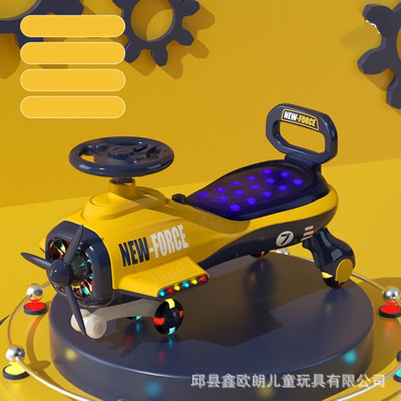 Xe lắc máy bay cho bé, Xe chòi chân cho bé có đèn nhạc, Nhiều màu sắc lựa chọn kích thước 72x42x40