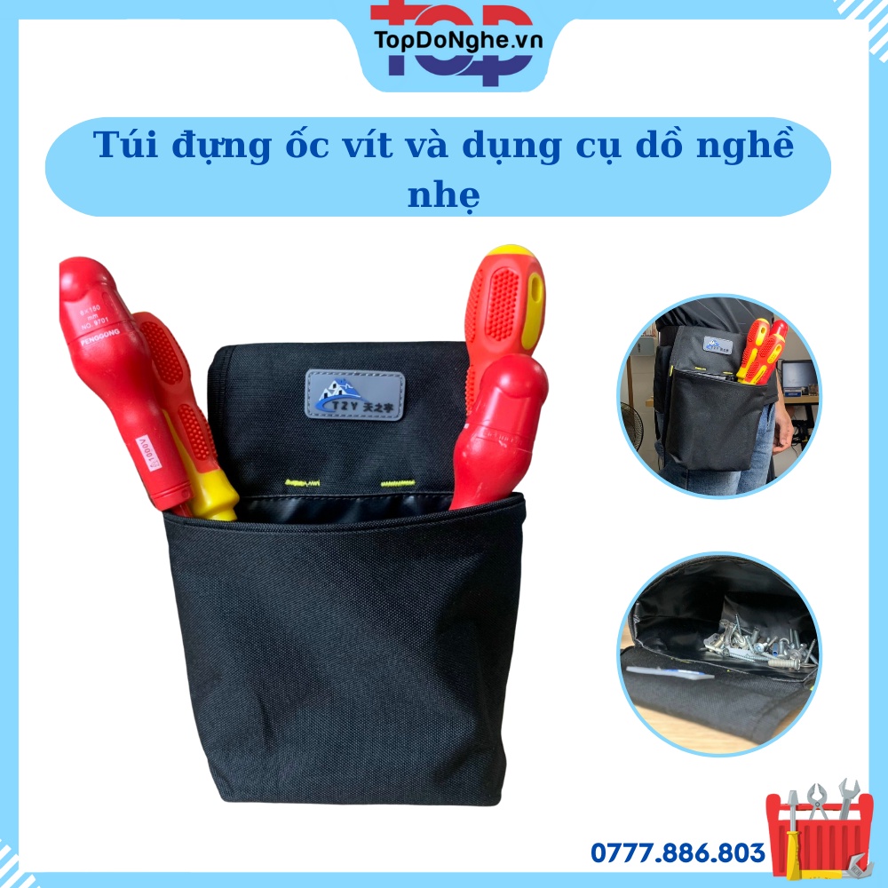 Túi đựng ốc vít và dụng cụ nhẹ đa năng thương hiệu TZY