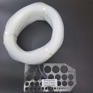 15 mét ống dây silicon 3mmx5mm trong suốt