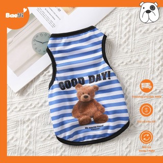 Áo cho chó mèo BaeYi, Quần áo cho mèo cún size lớn, chó lớn,vải mỏng mát, Phụ kiện thú cưng