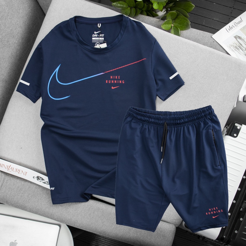 Bộ Thể Thao Nam NK Running chất vải Cá Sấu, co giãn 4 chiều, thoáng mát, thấm hút mồ hôi- Hàng chất lượng cao | BigBuy360 - bigbuy360.vn