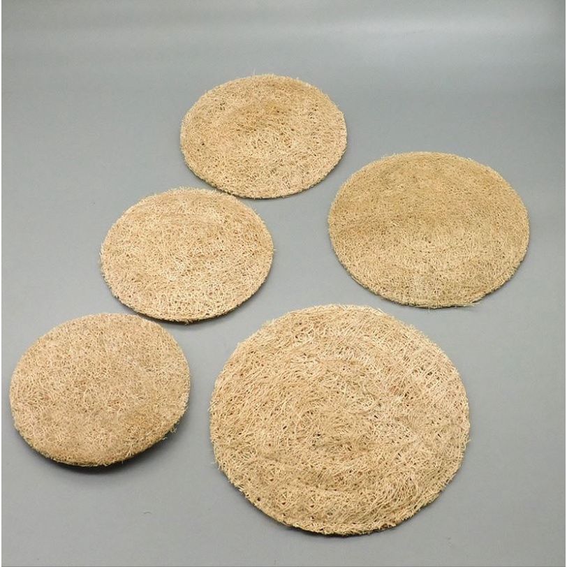Miếng Xơ Mướp Tự Nhiên Lót Chén Đĩa Tái Sử Dụng Được, chất liệu 100% organic