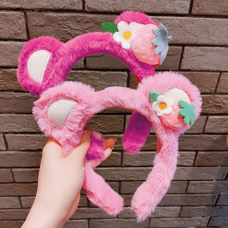 Băng Đô Cài Tóc Rửa Mặt Băng Đô Cài Tóc  Màu Hồng Dễ Thương Phong Cách Hàn Quốc Dành Cho Bạn Nữ