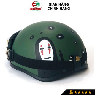 Nón bảo hiểm lưỡi chai nửa đầu NON CAMRY chính hãng, tem vô diện cá tính, năng động, kèm kính phi công, UV