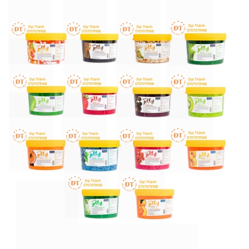 Thạch Hùng chương trái cây hủ 2,2kg nhiều mùi