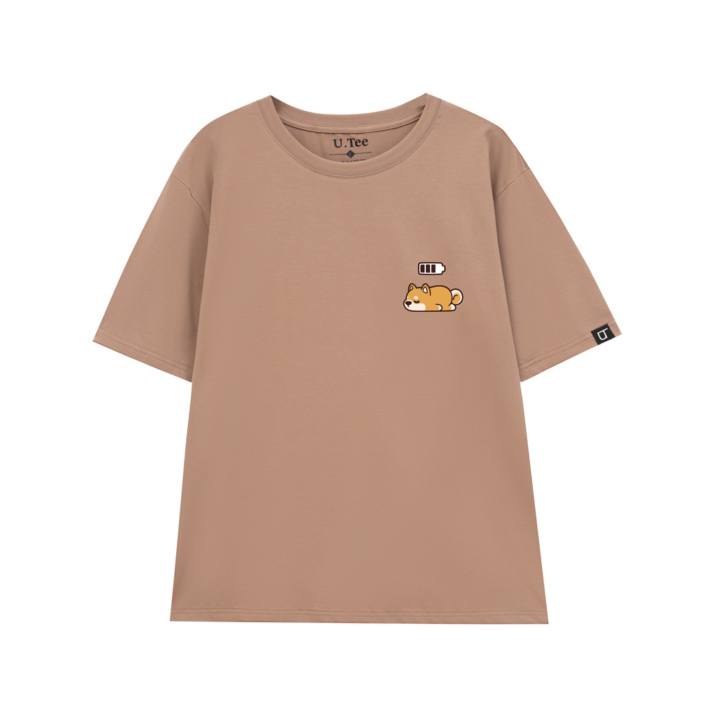 Áo Thun Cổ Tròn Cotton 100% Bé Corgi Pin Siêu Cute
