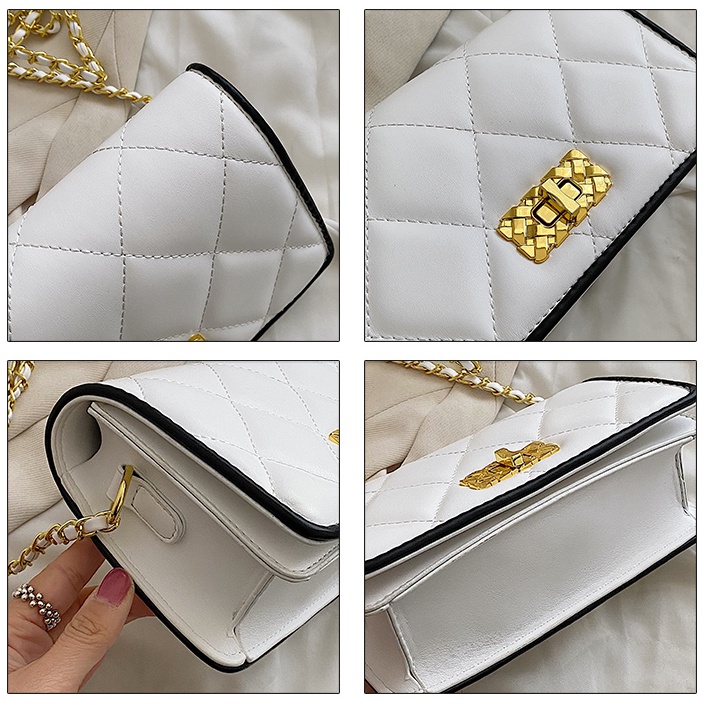 Túi xách nữ thêu chỉ trám chất da cao cấp khóa xoay xịn xò Capucha T275