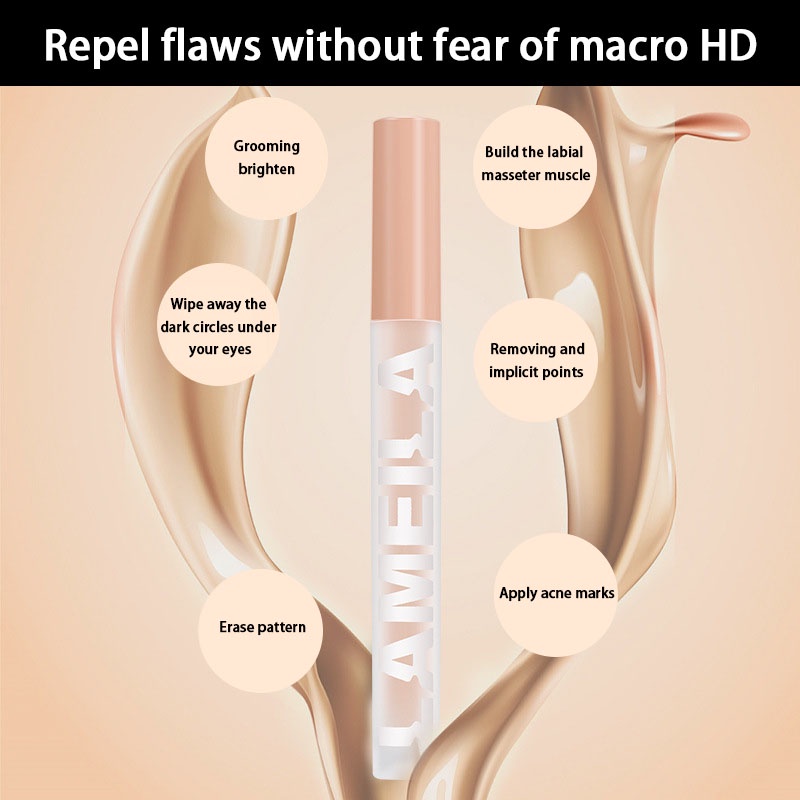 miumiuaKem Che Khuyết Điểm Mịn Lì Kiểm LAMEILA sáng bóng dưỡng ẩm kiềm dầu trang điểm lâu trôi 2 màu sắc tùy chọn
