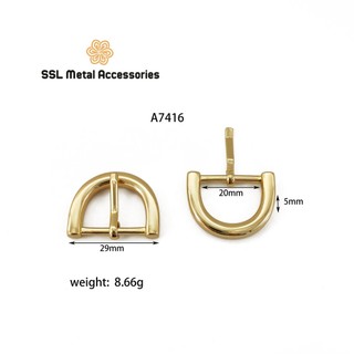 Set 2 khoen d- phụ kiện kim loại thời trang chữ d sử dụng cho túi xách, balo,...d ring a7416-g1-5b