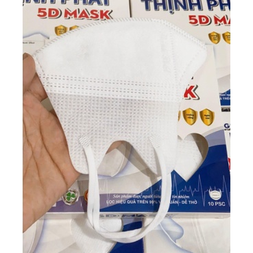 Khẩu trang y tế 5D Mask KHÁNG KHUẨN THỊNH PHÁT (1 Hộp 10 Chiếc) SP BMT