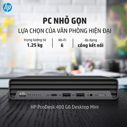 [Mã ELHP3TR giảm 12% đơn 500K] Máy tính để bàn đồng bộ HP Pro Mini 400 G9 (Model 2023 - Chip intel Gen12) Chính hãng
