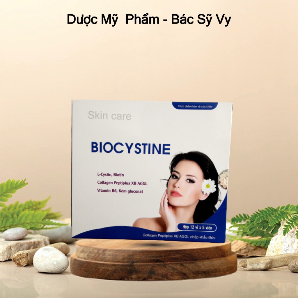 Viên Uống Biocystine Hỗ Trợ Đẹp Da, Giảm Nhờn Mụn Và Gãy Rụng Tóc (30 viên)