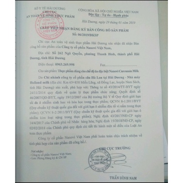 Sữa Nghệ Nanovi Curcumin Milk.