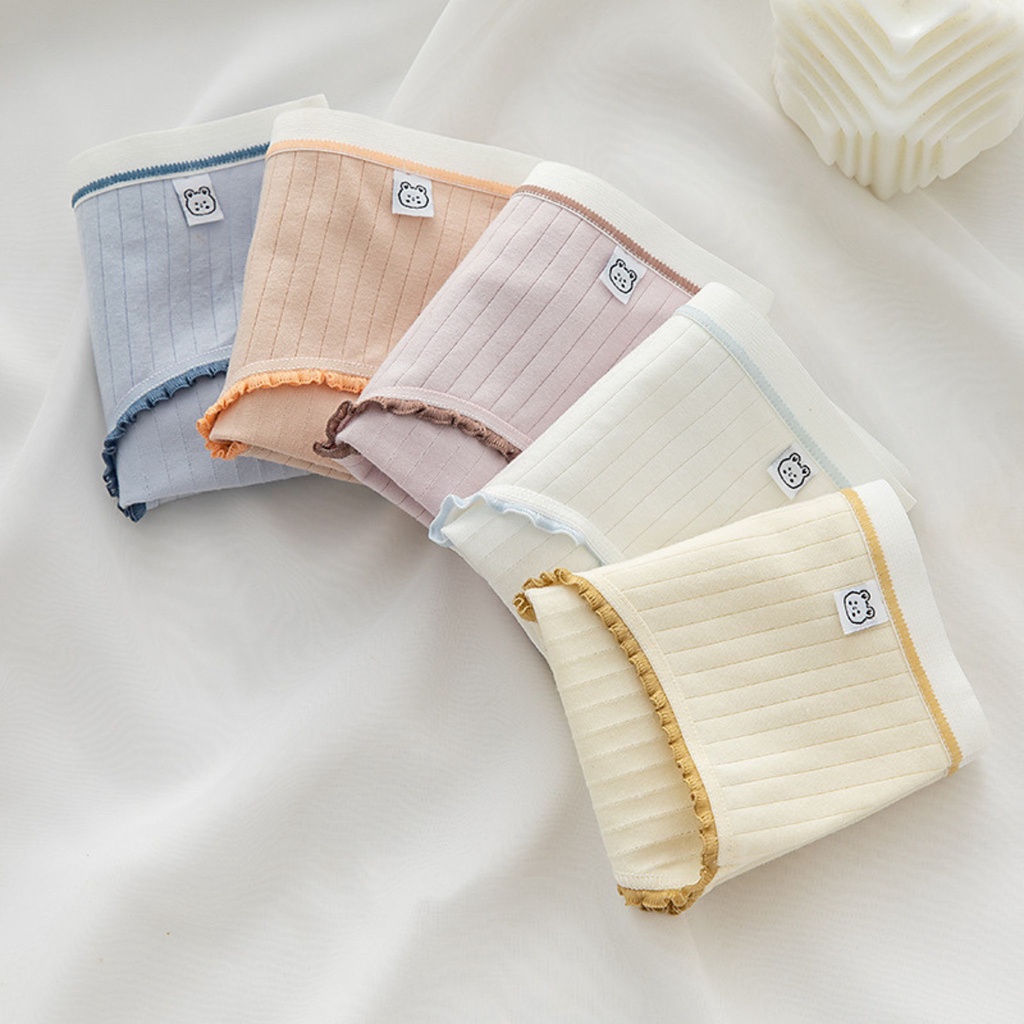 Quần lót nữ cotton - Quần chip nữ cute gân tăm Nhật Bản co dãn siêu đáng yêu Cavera L382