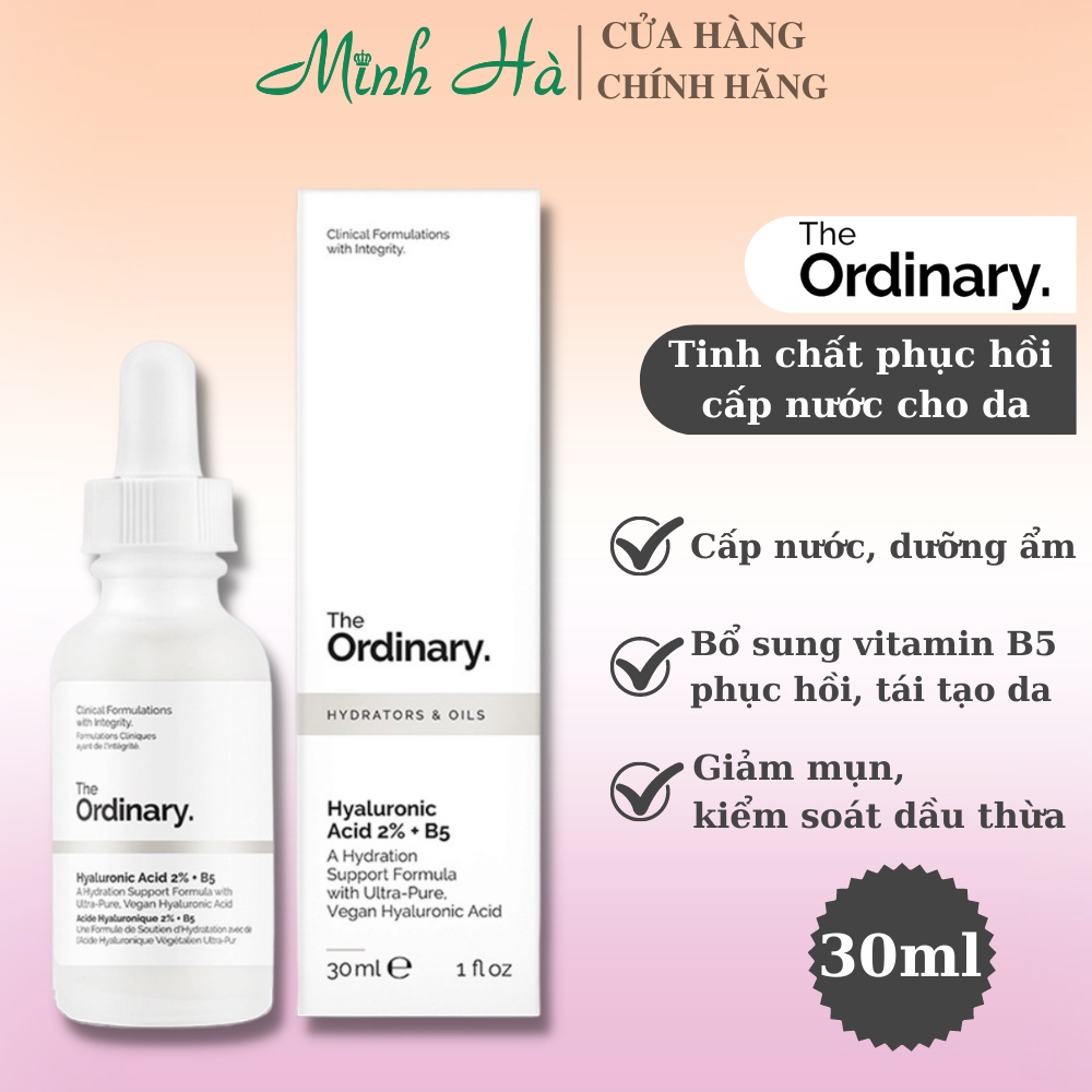 Serum The Ordinary Cấp ẩm hồi phục Hyaluronic Acid 2% + B5 30ml