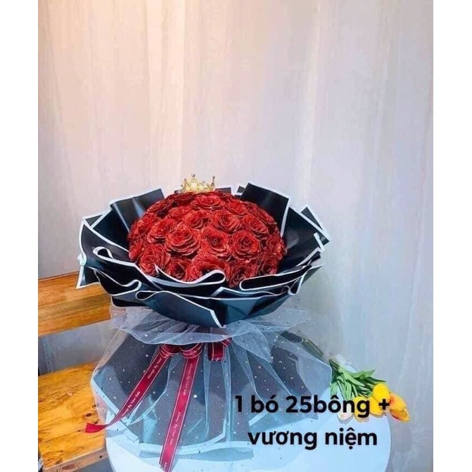 Giấy gói hoa viền đồng bóng mờ