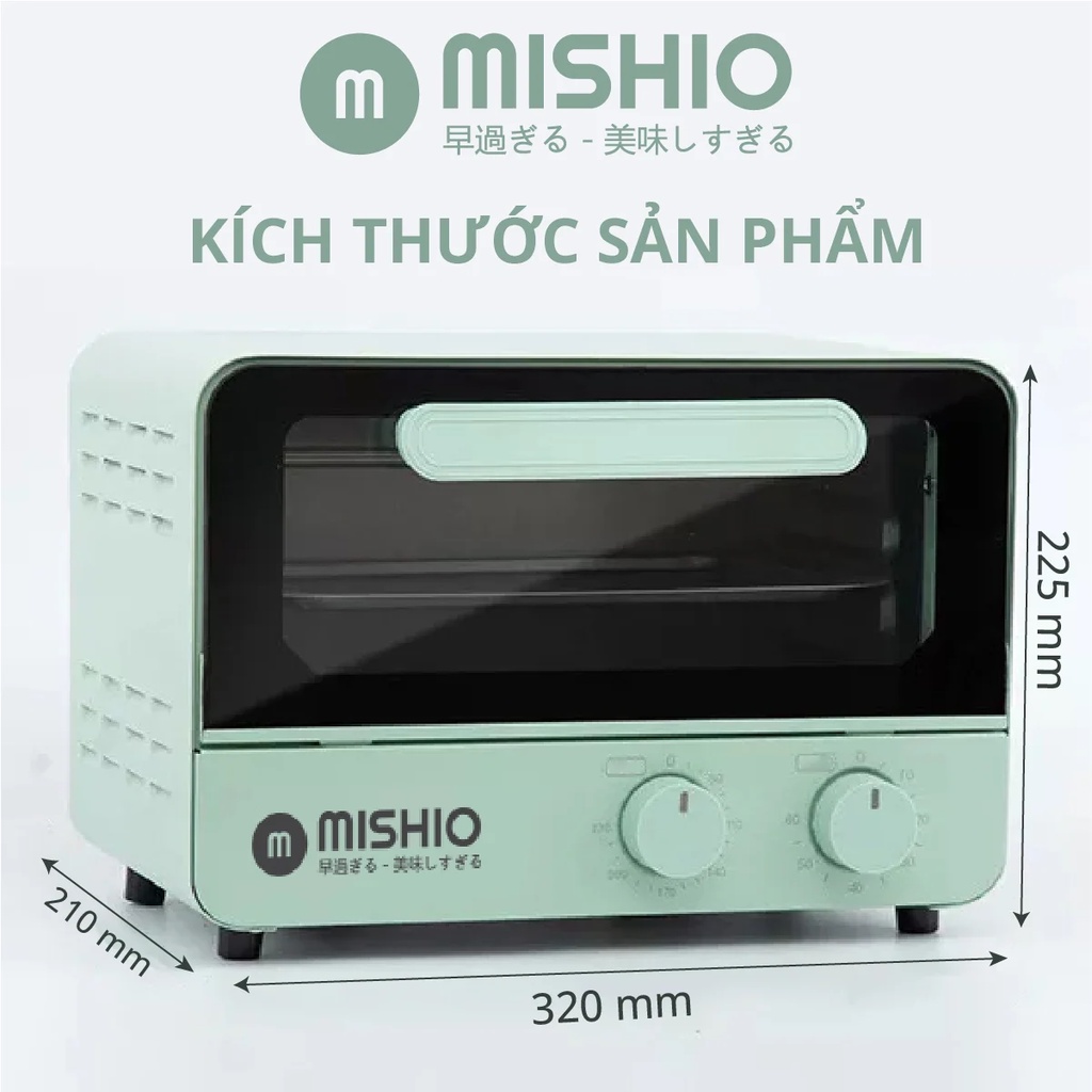 Lò nướng Mishio Mini - hàng chính hãng bảo hành 18 tháng