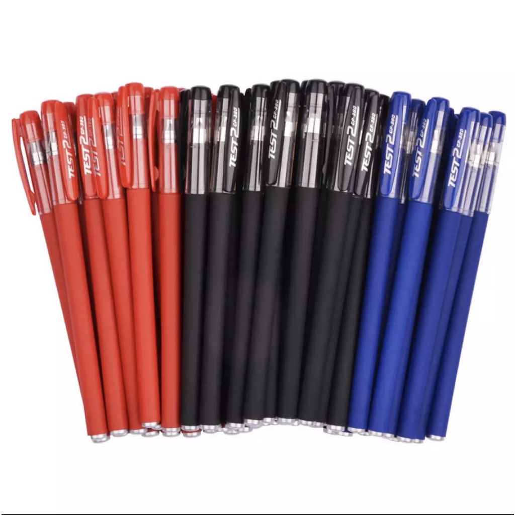 Set 100 Bút bi nước văn phòng 0.5mm mực đều, nét chữ đẹp ĐỦ MÀU XANH, ĐEN, ĐỎ