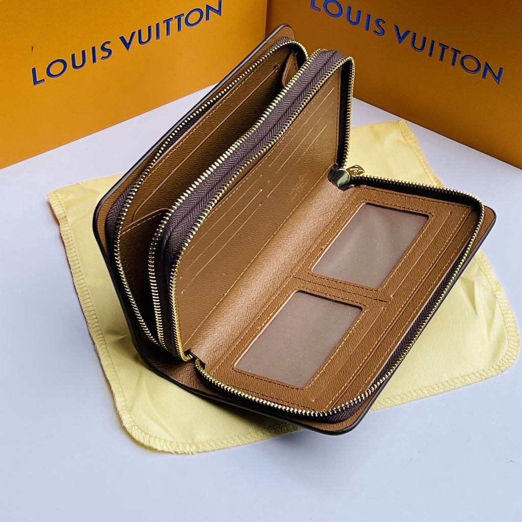 Ví Cầm Tay LV Nam Nữ Bản To Dáng Dài 2 Khóa Nhiều Ngăn Cao Cấp Fullbox WD5665