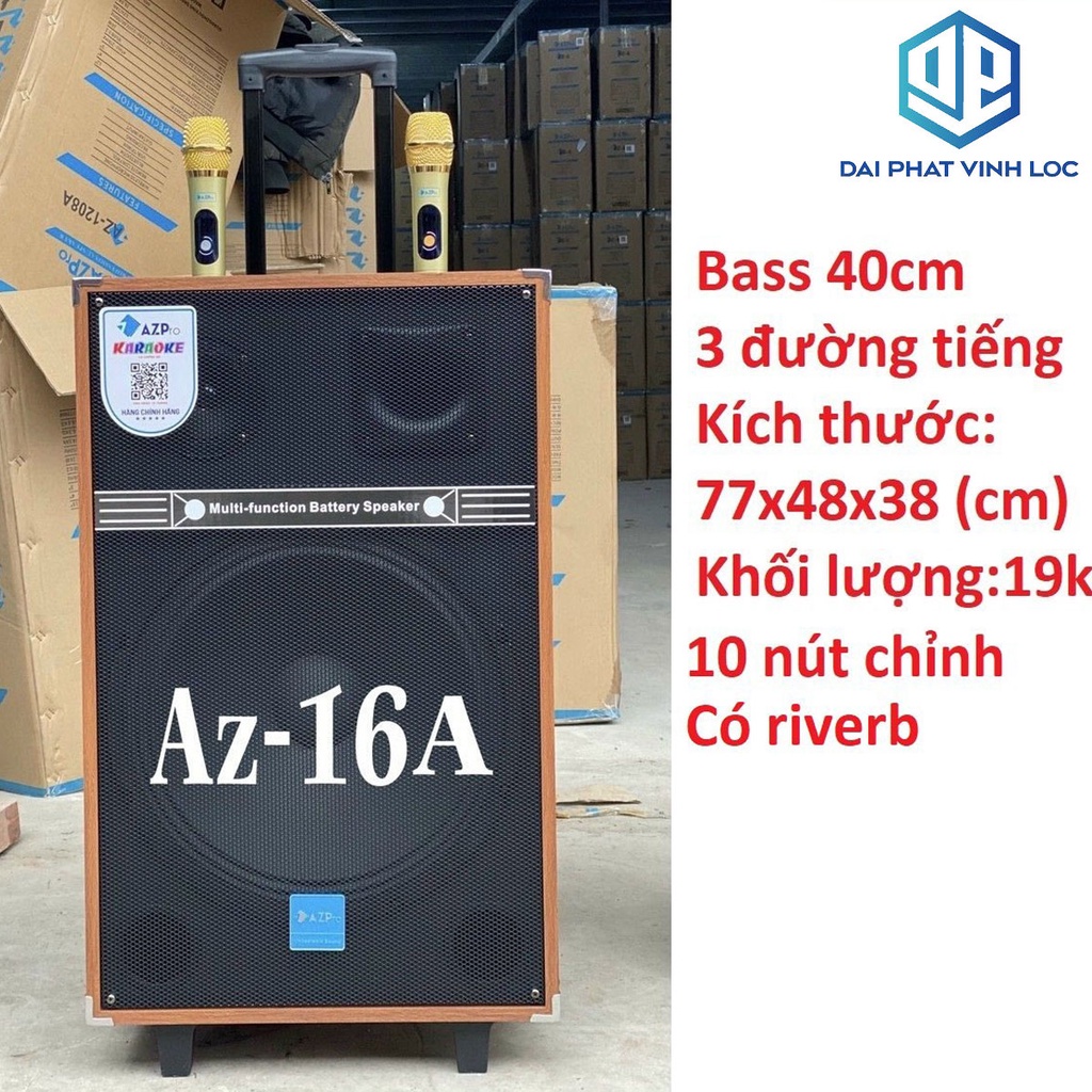 Loa Kéo Karaoke Công Suất Lớn 950W | Loa Kéo Giá Rẻ AZPro AZ-16A | Loa Kéo Bluetooth Đọc Được Usb Thẻ Nhớ Tay Kéo