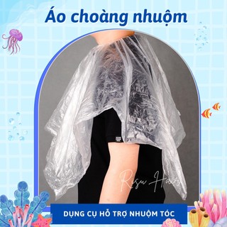 Áo choàng nylon pe dùng 1 lần để uốn duỗi nhuộm tóc