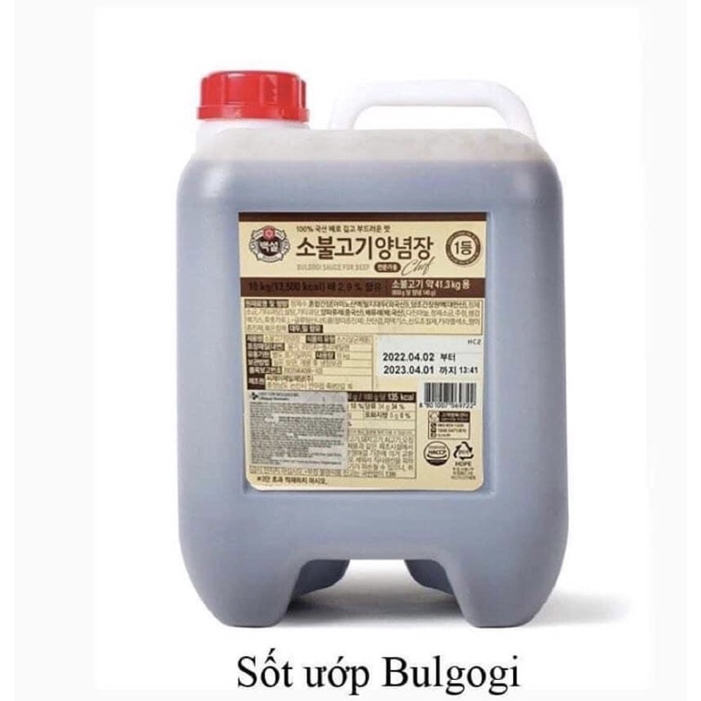 Sốt ướp bò bulgogi cj beksul can 10kg