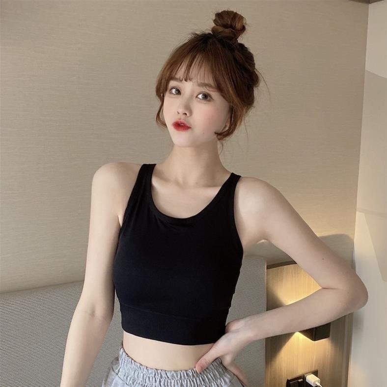 ❤️ Áo Bra Thun Mềm Dáng Lửng , Lưng V Sẵn Đệm Ngực Siêu Hot Myna 8884 ❤️