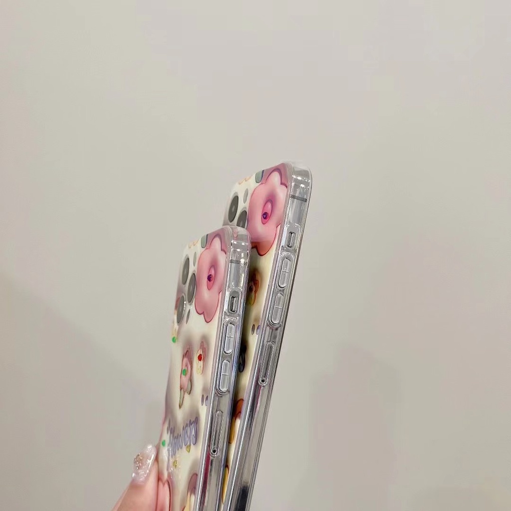 Ốp Điện Thoại tpu Mềm Chống Rơi Họa Tiết Hoa 3d Cho iPhonex / xs xs max 11 11Pro 11 Pro max 14pro 14pro