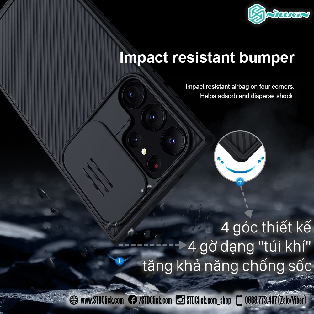 ỐP LƯNG SAMSUNG GALAXY S23 ULTRA 5G NILLKIN CAMSHIELD PRO BẢO VỆ CAMERA CHÍNH HÃNG HÀNG CHUẨN