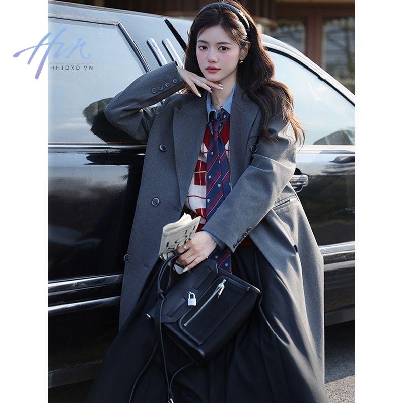 Chân Váy Xếp Ly Lưng Cao Vừa Vặn Phong Cách Anh Quốc Cổ Điển Thời Trang Xuân Thu Mới 2023