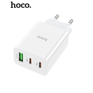 Củ sạc nhanh pd20w/18w hoco c99a gồm 1 cổng usb và 2 cổng type-c - chính hãng