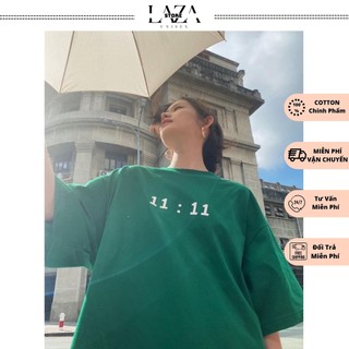 [ Rẻ Vô Địch ] Áo Thun 3158 Cotton Khô Form Rộng Nam Nữ Unisex In Chữ 11:11