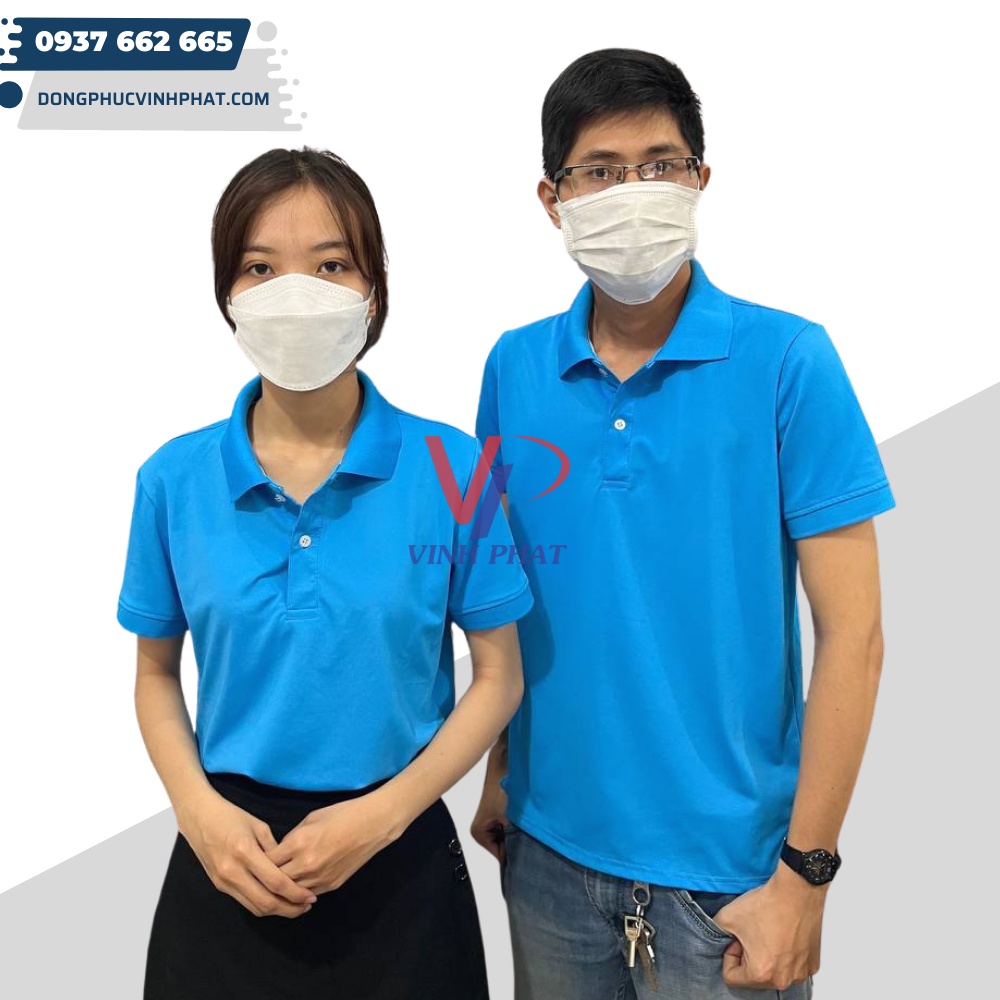 Áo Thun Polo Có Cổ Ngắn Tay Nam Màu Xanh Ya, Màu Trắng Vải Cá Sấu Thoáng Mát, Thấm Hút Tốt - Hình Thật