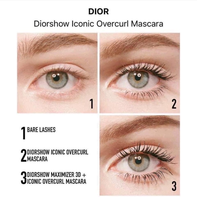 1 mascara Dior chuốt mi Dior làm dày mi dưỡng dài mi cho đôi mi cong vút tự nhiên 4ml