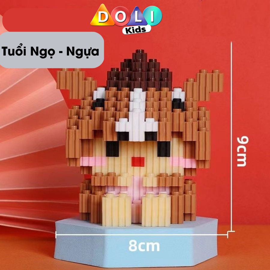 Mô Hình Lắp Ráp 12 Con Giáp 3D Hoạt Hình DoliKids Đồ Chơi Lắp Ghép Mô Hình Mini Phát Triển Trí Tuệ Bé