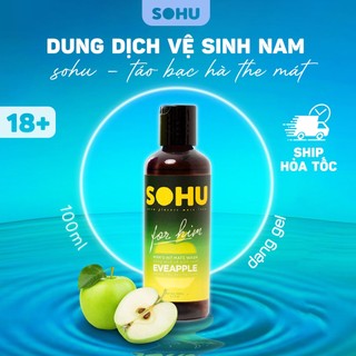 Dung dịch vệ sinh nam SOHU hương táo bạc hà the mát khử mùi tự nhiên lành tính chai 100ml
