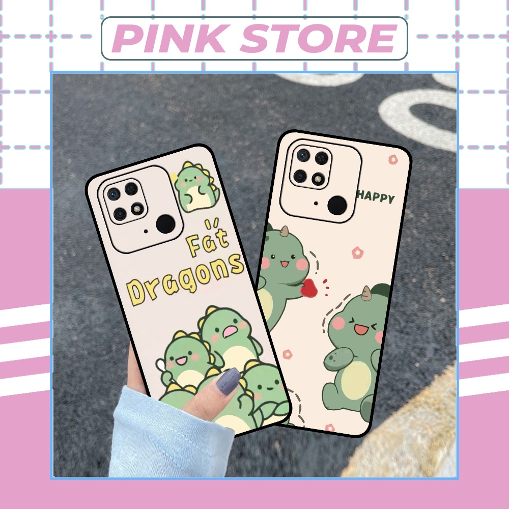 Ốp Xiaomi Redmi 9C / Redmi 10C siêu đẹp in hình khủng long chibi dễ thương