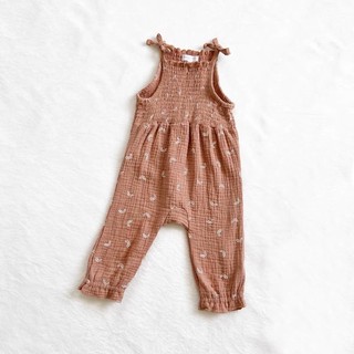 Romper body vải muslin xô dư xịn cho bé gái