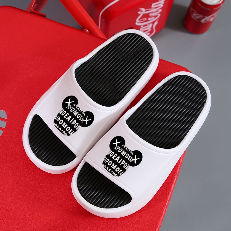 DÉP QUAI NGANG, DÉP BÁNH MÌ ĐÚC NGUYÊN KHỐI ĐỘN ĐẾ HÌNH GẤU 3D KUTE MẪU MỚI CHO NAM