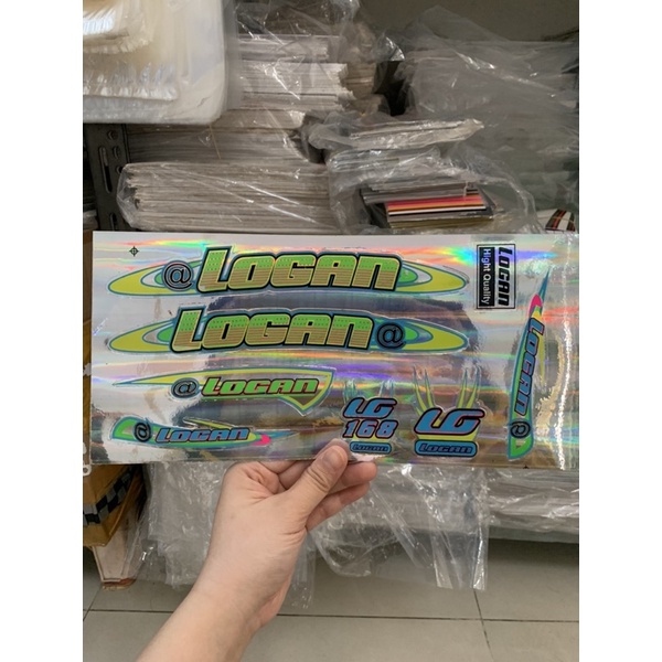 Bộ tem xe đạp Logan chữ xanh dạ Quang hàng nhập Thái Lan chất lượng cao dành trang trí riêng cho dòng xe này