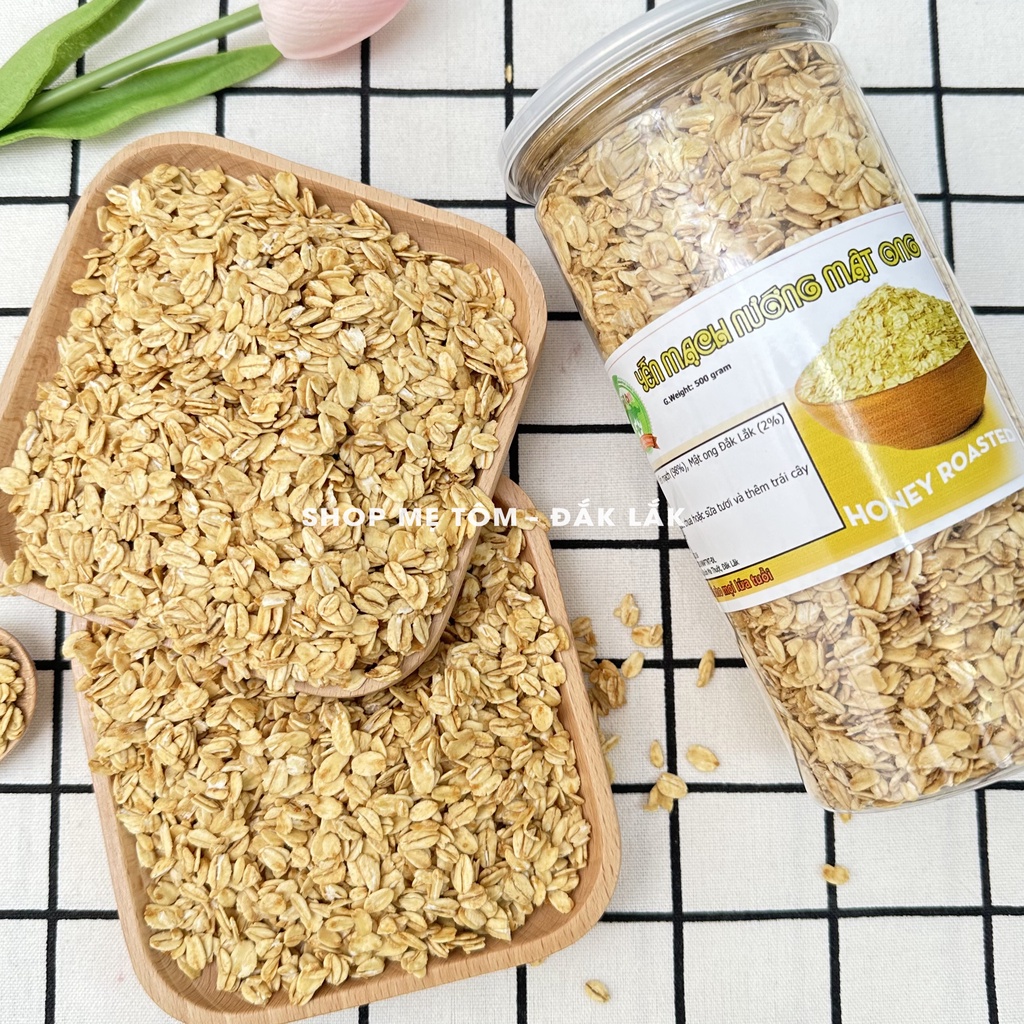 500 GRAM YẾN MẠCH NƯỚNG MẬT ONG GIÒN THƠM (NGŨ CỐC ĂN KIÊNG, NGŨ CỐC GIẢM CÂN, NGŨ CỐC YẾN MẠCH, GRANOLA)