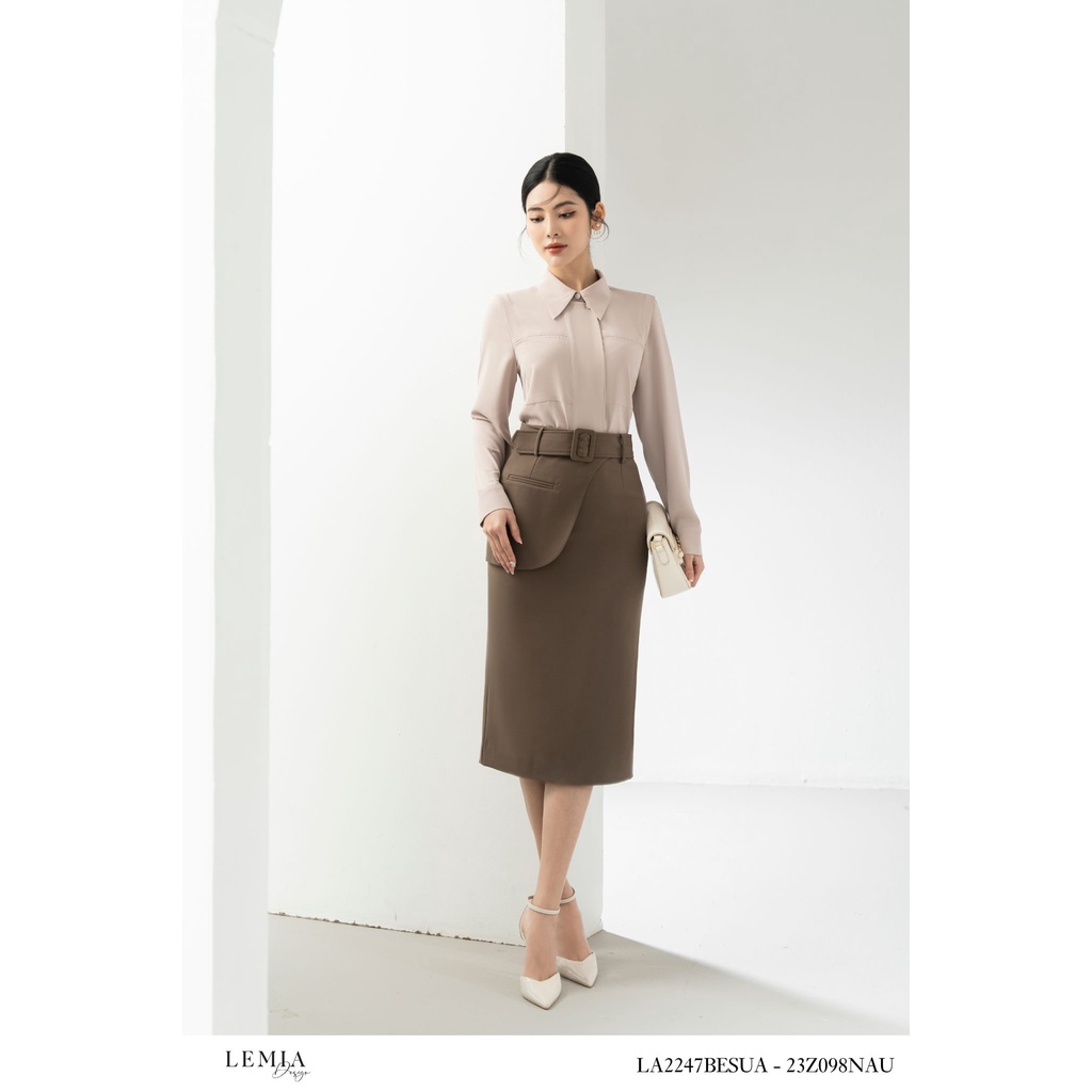 Chân Váy Thời Trang Ôm Vạt Bong Bổ Cơi Thân Trước By LEMIA Design - 23Z098
