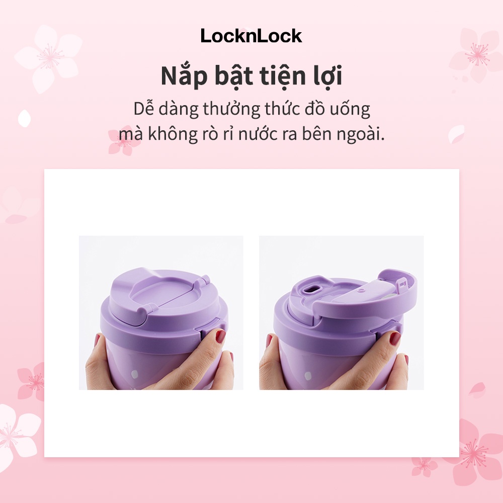 Bình giữ nhiệt Lock&Lock Energetic one-touch tumbler 550ml LHC3249 (phiên bản Peach Blossom)