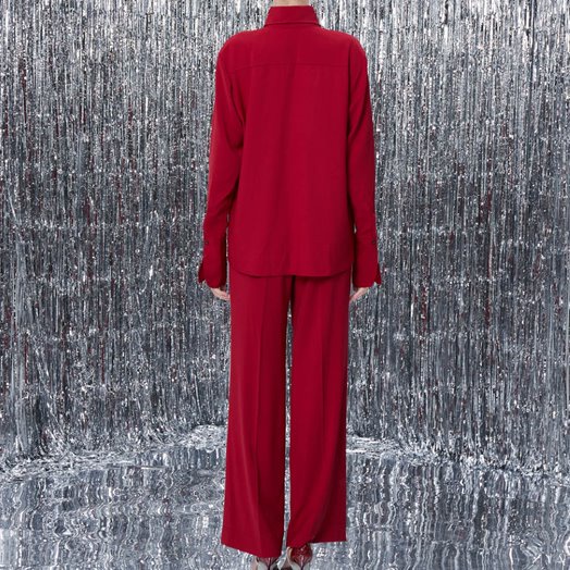 Quần suông lưng cao ly giữa, xẻ túi, khoá sau Gloria Pants | NYA STUDIO