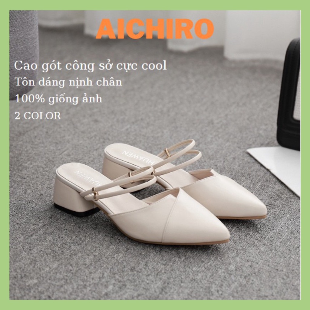 Giày 3 Phân Mũi Nhọn Dây Kép Đi 2 Kiểu,phụ kiện thời trang Aichiro