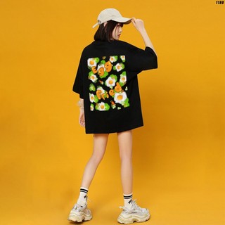 Áo thun tay lỡ Unisex Hình Cute Chất vải Cotton 75%