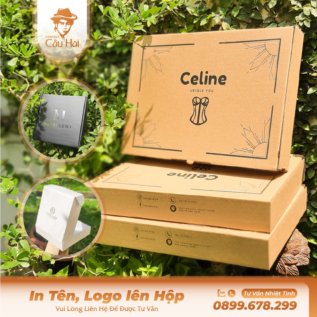 Set 20 hộp carton nắp GẬP 25x20x6