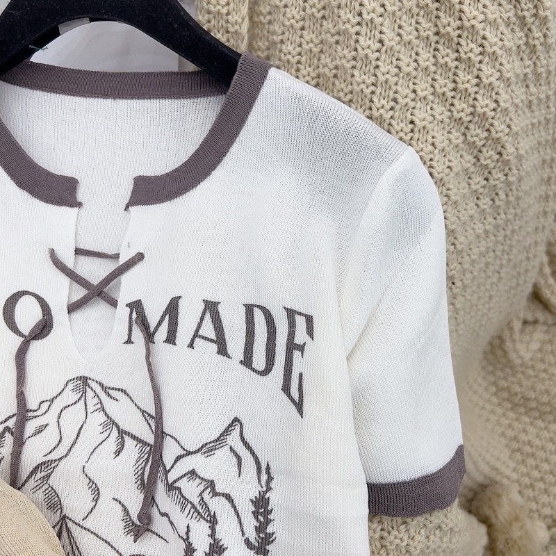 Áo Len Mongtoghi Dáng Croptop Phối Màu Xinh Mã TH10