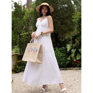Đầm Linen Maxi Dây Nữ Tính Thanh Lịch Màu Xanh HD3038 - Thời Trang Hoa Đô