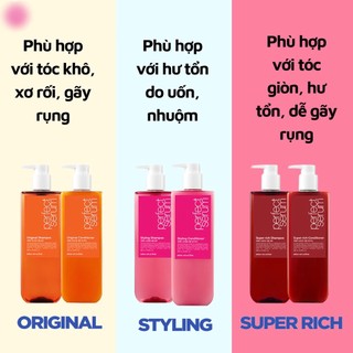 Dầu gội + xả mise en scène serum giàu dưỡng chất 680ml